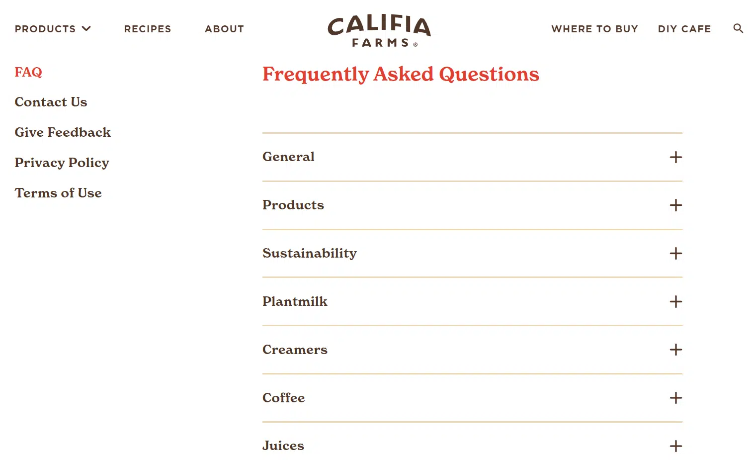 Califia Farms FAQs