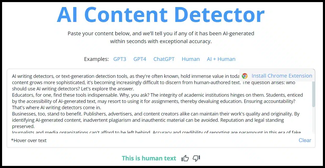 Copyleaks AI Content Detector