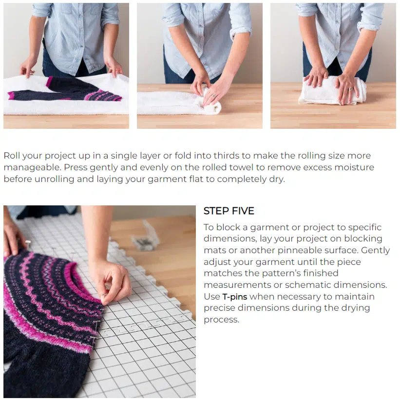 How to block a knitting project